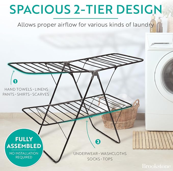 Brookstone 2 Tier Folding Rack - Image 5