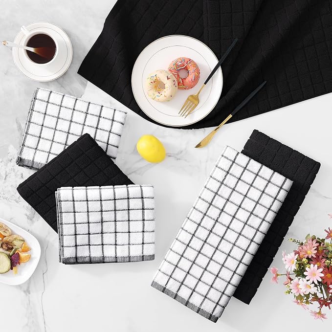 Homaxy Large Premium Cotton Kitchen Towels 16"x 28", 4 Pack - Image 9