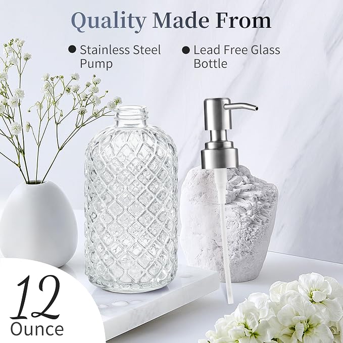 Kaishun Refillable Glass Soap Dispenser - Image 3