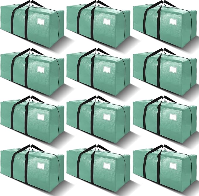 VELVETSURE 12 Pack Heavy Duty Large Moving Bags W/Backpack Straps by VELVETSURE