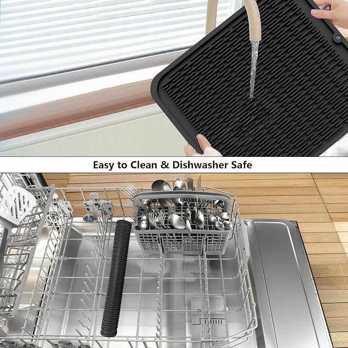 ZLR 2 Pcs Heavy-Duty Silicone Dish Drying Mat - Image 8