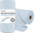 Puomue 55 Pack Microfiber Cleaning Cloth Roll, Tear Away Reusable Towels by Puomue