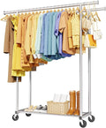 Sakugi Mobile Double Rod Clothes Rack, Freestanding Garment Organizer by Sakugi