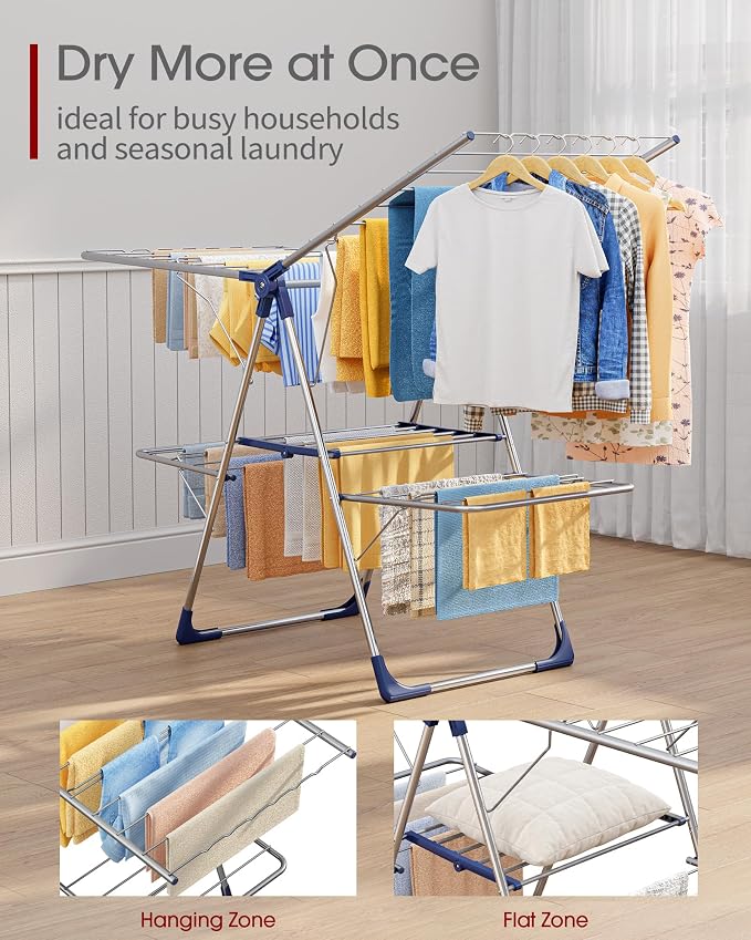 Sakugi Clothes Drying Rack, Foldable 2-Level - Image 3