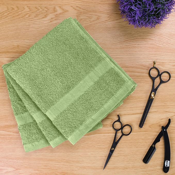 Utopia Towels Salon Towels, 16x27 in, 100% Cotton, Sage Green | Highly - Image 3