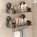 VOLPONE Shower Caddy Suction Cup, 2 Pack Corner Shower Shelves No Drilling by VOLPONE