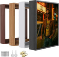ART Canvas Floater Frame Fits 1”–1.25”Deep Gallery-Wrapped Canvas, Wood-Look Floater Frames for Finished Stretched Canvas Prints, Wall Oil Paintings Artwork for Home Bedroom (White, 28" x 30")