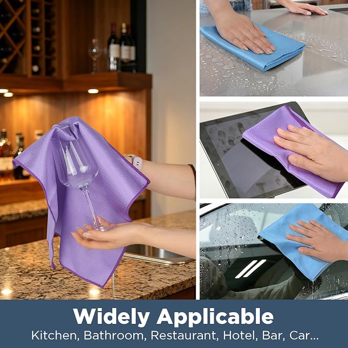 SINLAND Microfiber Glass Polishing Cleaning Cloths - Image 7