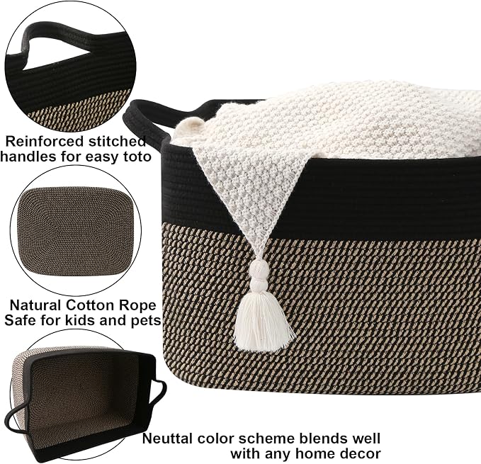 96L Laundry Basket with Handles, Extra Blanket Basket - Image 3