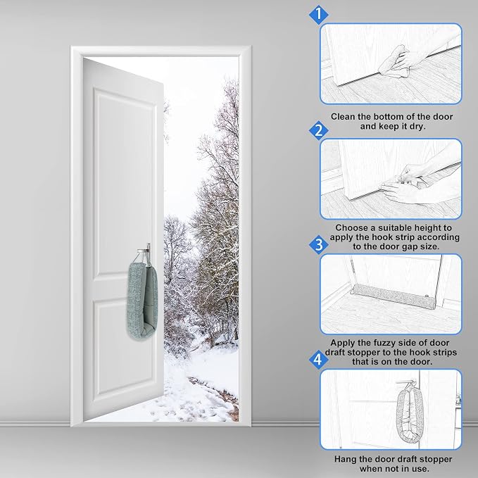NABOWAN Weighted Door Draft Stopper — Triangular Under-Door Gap Filler - Image 6