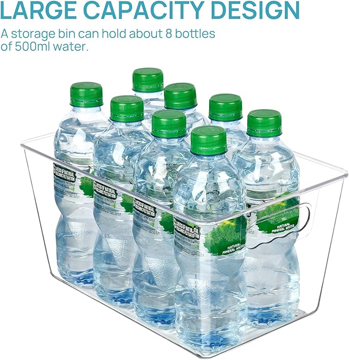 Vtopmart 4 Pack Clear Storage Bins, Pantry Storage Bins - Image 3