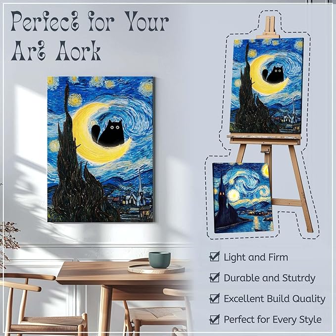 Canvas Stretcher Bars 30x48 Inch Frame Kit, Available in 25+ size Wood Stretcher Bars for Home and Office, Gallery Wrap Wall Arts Supply for Oil Painting, Poster, Picture & Paint by Numbers