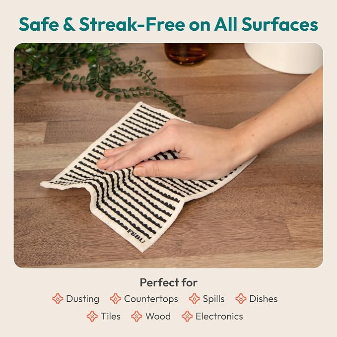 FEBU Swedish Dishcloths for Kitchen, 5 Pack - Image 7
