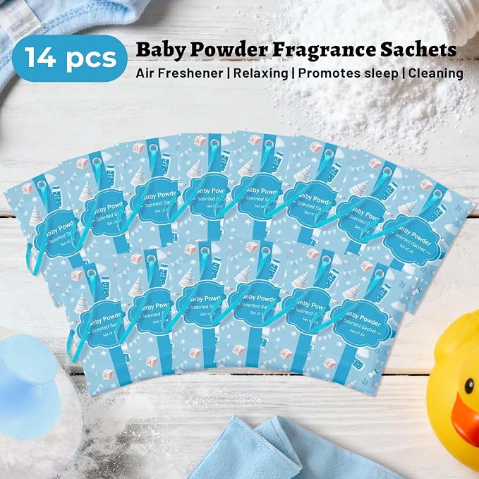STRN Scented Sachets for Drawer and Closet, Baby Powder Scent 14 Packs - Image 7