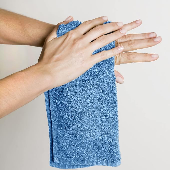 Utopia Towels 24 Pack Washcloths, 12x12 in, 100% Cotton, Electric Blue | - Image 3