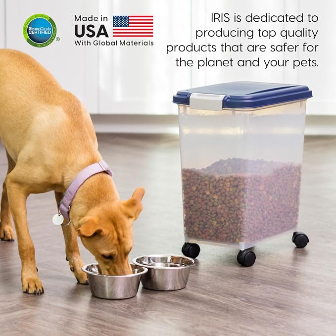 IRIS USA Dog Food Storage Container, Made in USA | Wheels - Image 6