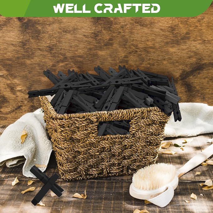 100 Pcs Black Clothes pins - Image 4