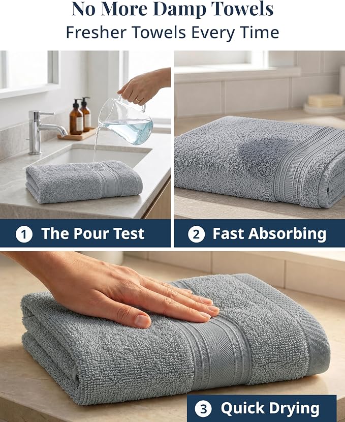 LANE LINEN Bath Hand Towels 100% Cotton 6 Pack 16x28 - Image 4
