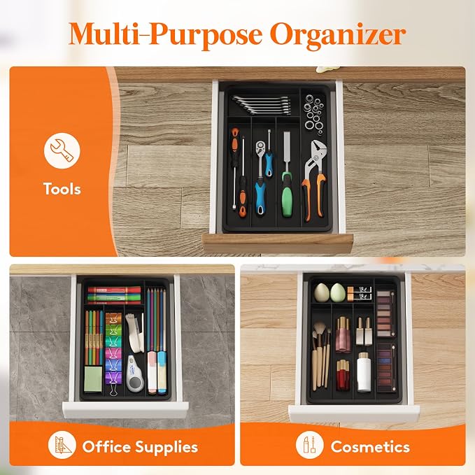 Lifewit Silverware Drawer Organizer Tray, Cutlery Storage - Image 8