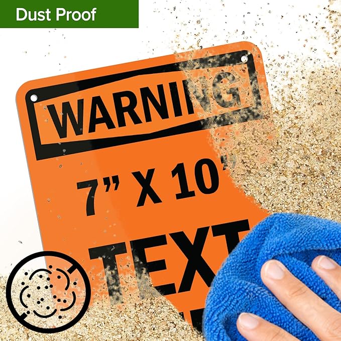 Custom warning Sign, OSHA Sign, 7x10 Inches, Rust Free .040 Aluminum, Fade Resistant, Made in USA by My Sign Center