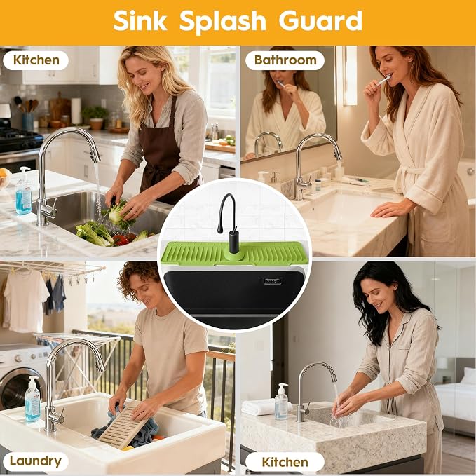 24" Silicone Faucet Mat for Kitchen Sink of The Lastest, Kitchen Sink Water - Image 8