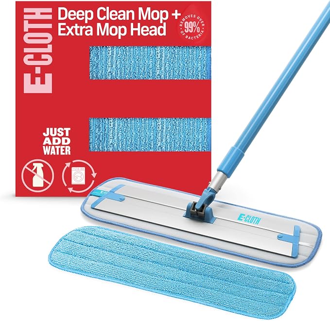 E-Cloth Deep Clean Mop for Home Cleaning, No Refills or Spray Needed | Reusable by E-Cloth