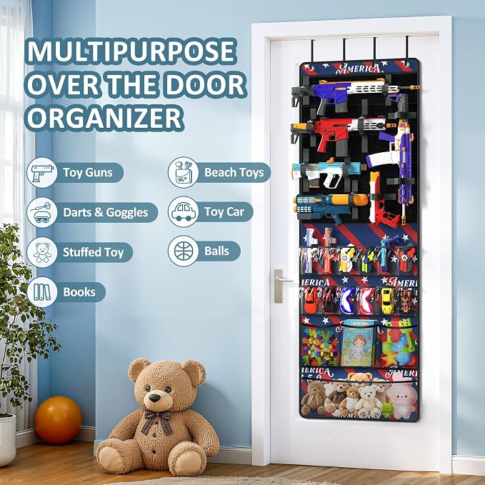 Over The Door Organizer for Toy Gun, Toy Storage Toys Organizer - Image 7