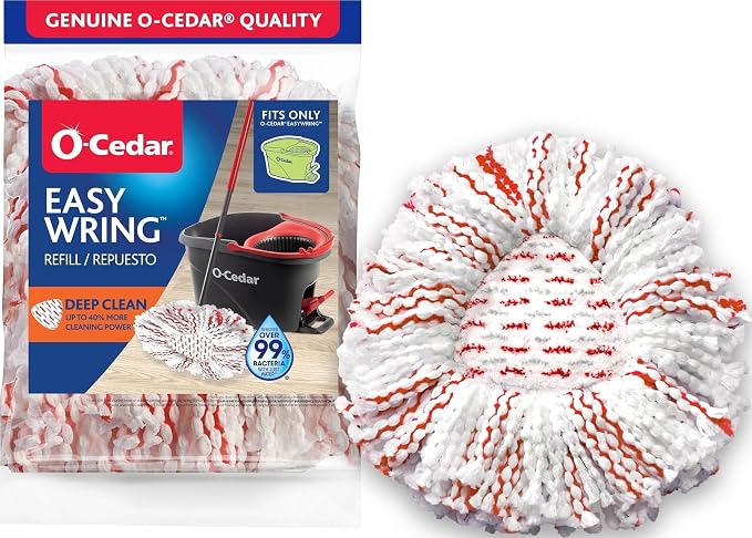 O-Cedar EasyWring Deep Clean Refill | 40% More Cleaning Power | Microfiber Mop by O-Cedar