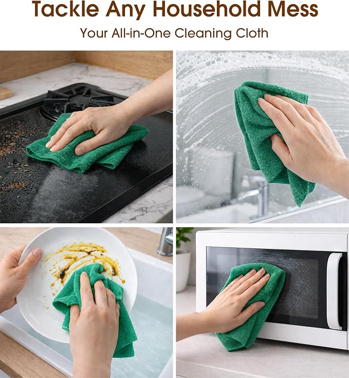 KitchLife Microfiber Cleaning Cloth Roll, 100 Pack - Image 4