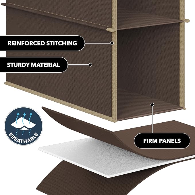 Simple Houseware 10 Shelves Closet Hanging Shoe Organizer, Holds Up to 20 lbs - Image 5