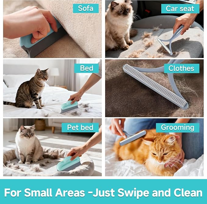 Carpet Rake for Pet Hair Removal Tool, Reusable Pet Hair Remover Broom | - Image 5