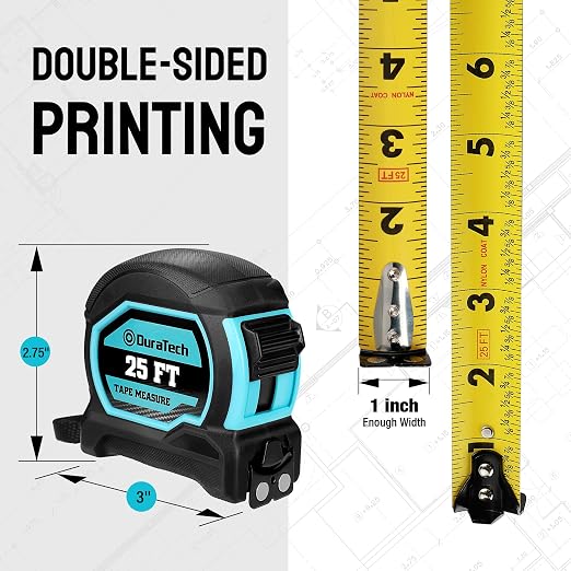 DURATECH 25FT Magnetic Double-Sided Tape Measure, Easy Read Measuring Tape - Image 5