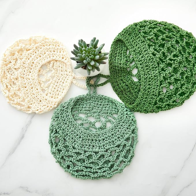 Honeydak 3 Hanging Baskets, Spring Color, Cotton Rope - Image 7