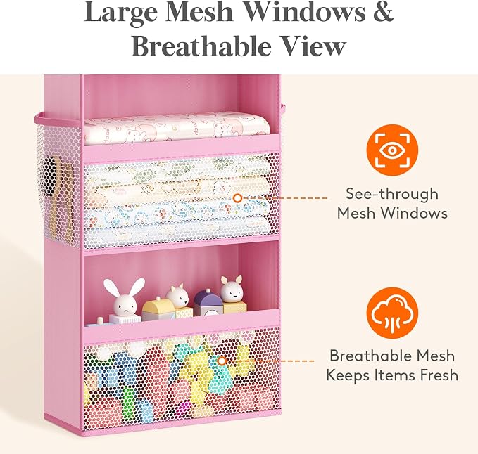 Lifewit 5 Tier Over the Door Organizer, Diaper Hanging Storage - Image 4