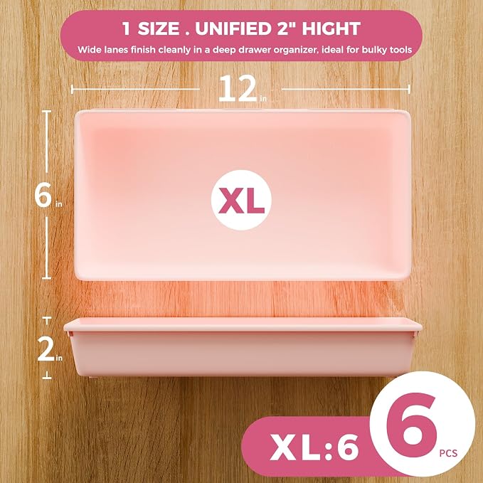Pink Drawer Organizer Trays - Image 3