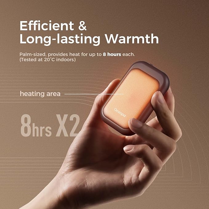 OCOOPA Magnetic Rechargeable Hand Warmers 2 Pack, Card-Style Electric AI Hand Warmers 5000mAh, Pocket Portable Hands Heater, UL Certified, for Men Women, Hunting Essentials, UT4 Young
