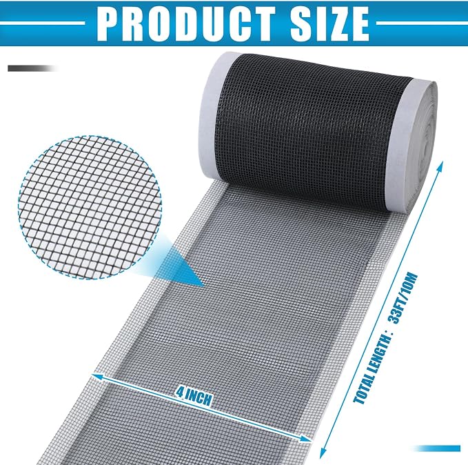 2 Pack Linear Shower Drain Hair Catcher Mesh Stickers Cutable | 4x33ft - Image 2