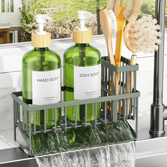 Cisily Kitchen Dish Soap Dispenser Set by CISILYHOMELIFE