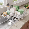 Runnatal Large Dish Drying Rack, Extendable Dish Rack Over Sink | Stainless by Runnatal