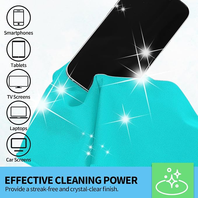 Microfiber Cleaning Cloth, 12 Pack Window Glasses Cleaning Cloth, Reusable - Image 4