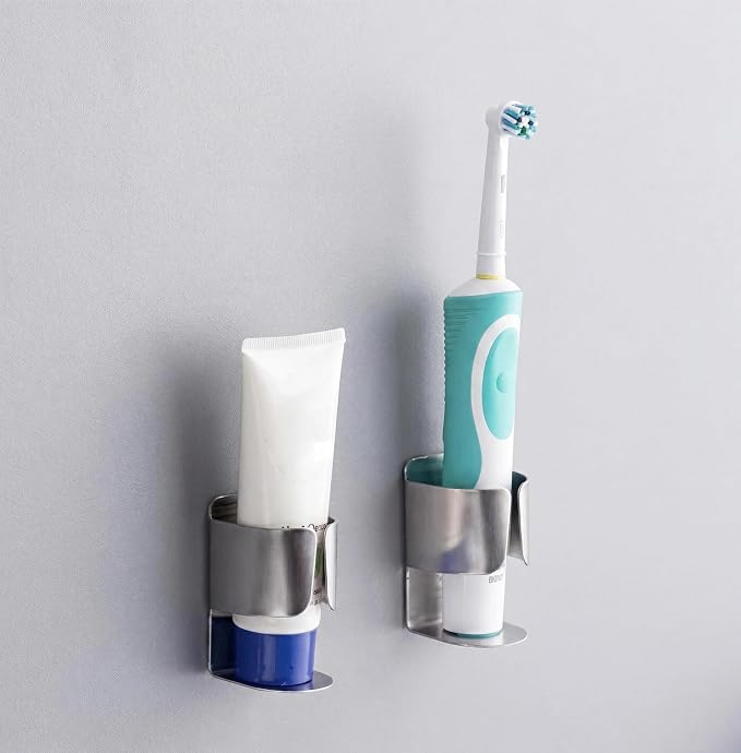 Electric Toothbrush Holder Wall Mount – No Drill 304 Stainless Steel Self - Image 2