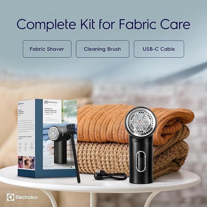 Electrolux Rechargeable Fabric Shaver | Compact Travel Lint Remover - Image 6