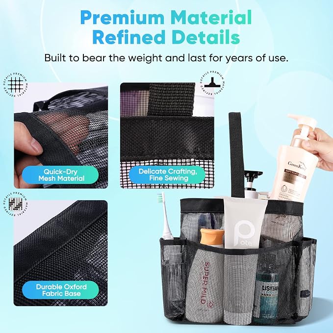 EUDELE Mesh Shower Caddy Portable - Image 5