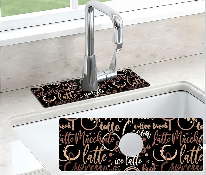 Kitchen Sink Splash Guard Faucet Mat Super Absorbent Fast Drying Mat Sink - Image 6