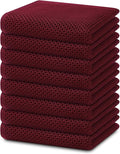 Homaxy 100% Cotton Waffle Weave Kitchen Dish Towels 8-Pack, Burgundy | 13 x 28 by Homaxy