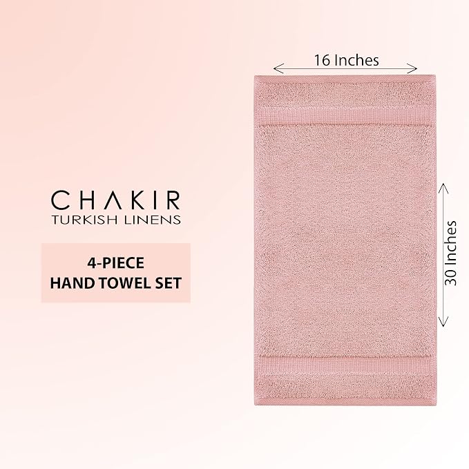 Chakir Turkish Linens 100% Cotton 4-Pack Hand Towels 16x30, Oeko-Tex Certified - Image 4