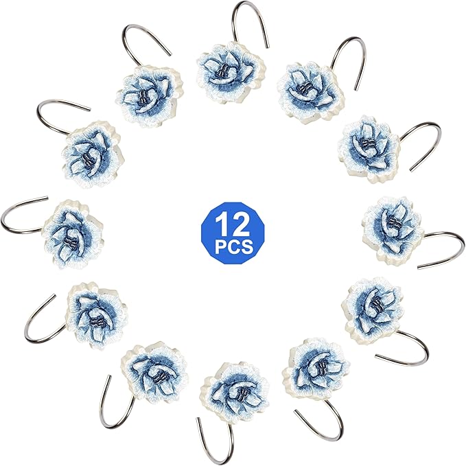 Zahari Home Dublin Rose Shower Hooks Set - Image 4