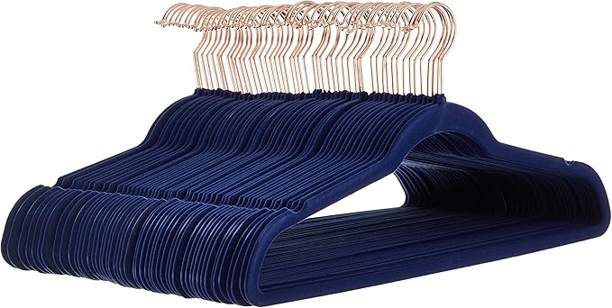 Amazon Basics Slim Velvet Non-Slip Space Saving Suit Clothes Hangers, Sturdy by AmazonBasics