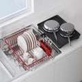 JASIWAY Red Dish Drying Rack in Sink by JASIWAY