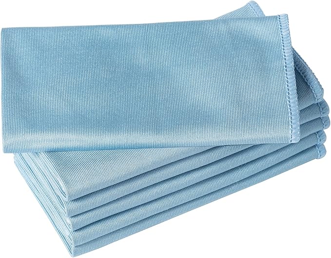 Puomue 6 Pack Microfiber Glass Cleaning Cloth, 16 Inch X 16 Inch, Lint Free by Puomue